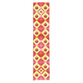 Rustige Herfst Red Apple Pattern Korte Tafelloper (Voorkant)