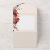 Rustige Herfst Rust Floral op Cream Dinner All In One Uitnodiging (Buitenkant)