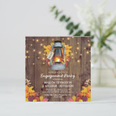 Rustige Herfst String Lights Autumn Engagement Par Kaart (Staand voorkant)