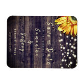 Rustige Herfst Sunflower Wedding Save the Date Magneet (Horizontaal)