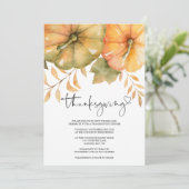 Rustige Herfst Thanksgiving diner invullen Kaart (Staand voorkant)