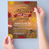 Rustige Herfst Thanksgiving Voedingsdrive Fundrais Flyer (Hand)