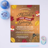 Rustige Herfst Thanksgiving Voedingsdrive Fundrais Flyer (Enkel)