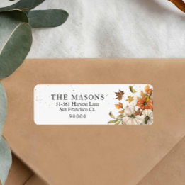 Rustige Herfst Theme Return-adreslabels Etiket
