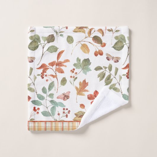 Rustige Herfst Vloeibare Waterverf Bad Handdoek (Wasdoekje)