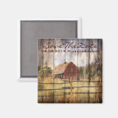 rustige herfst - western land - bruiloft met rode  magneet (Voorkant / Achterkant)