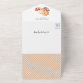 Rustige Herfst Woodland Forest Animals Baby shower All In One Uitnodiging (Buitenkant)