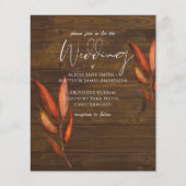 Rustige Herfst WOODLAND verlaat huwelijksuitnodigi (Voorkant)
