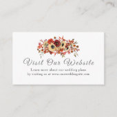 Rustige Herfst Zonnebloem Bompoetsbruiloft Informatiekaartje (Voorkant)