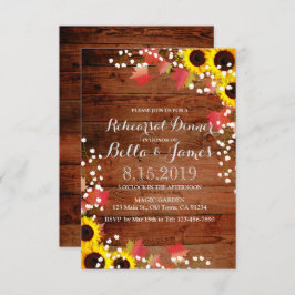 Rustige Herfst - Zonnebloemrepetitie - Dinner Invi Kaart