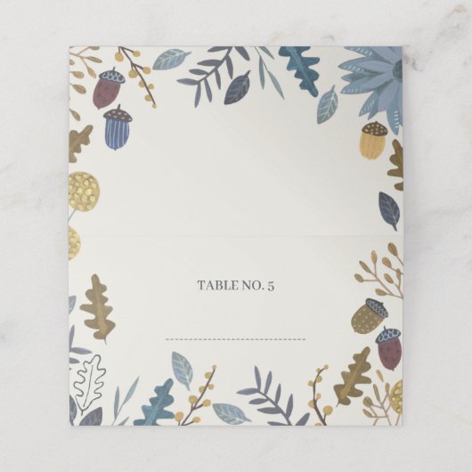 Rustige herfstbladeren herfst herfstbruiloft (Buitenkant ongevouwen)