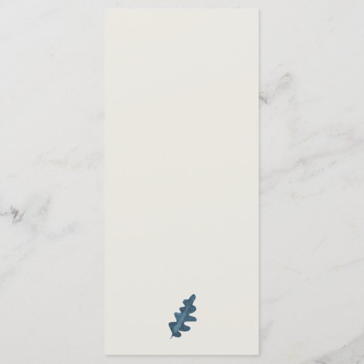 Rustige herfstbladeren herfst herfstbruiloft menu (Achterkant)