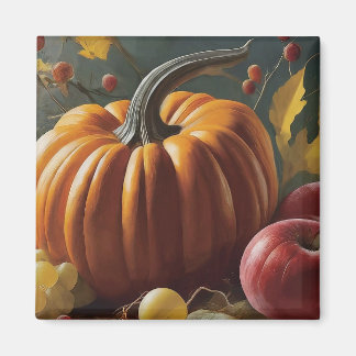 Rustige herfstpompoen Thanksgiving en Halloween Magneet