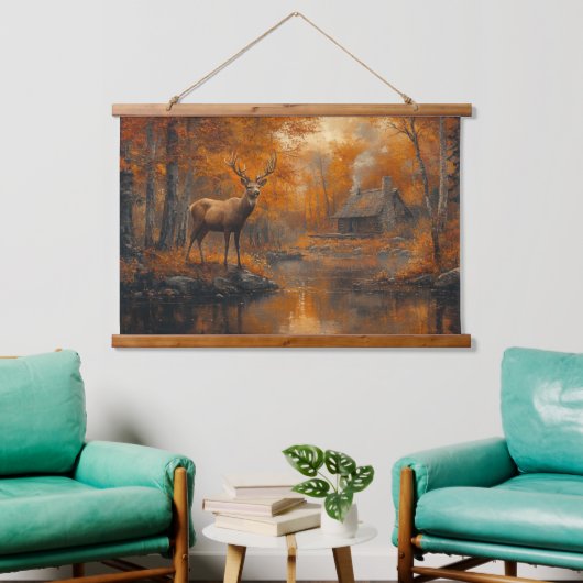 Rustige herten muurkunst hangend wandkleed (Woonkamer)