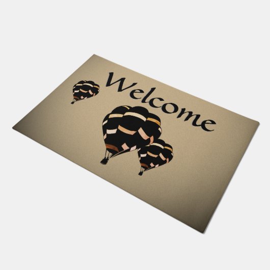 Rustige heteluchtballonnen deurmat (Schuin)