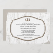 Rustige Hoefijzers Barn Wedding Kaart (Voorkant / Achterkant)