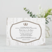 Rustige Hoefijzers Barn Wedding Kaart (Staand voorkant)