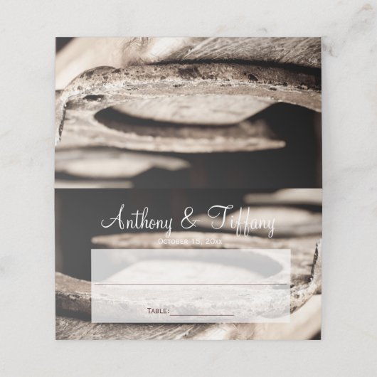 Rustige Hoefijzers Cowboy Wedding (Buitenkant ongevouwen)