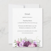 Rustige Hoefijzers en bloemen Paars Kaart (Voorkant)