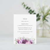 Rustige Hoefijzers en bloemen Paars Kaart (Staand voorkant)
