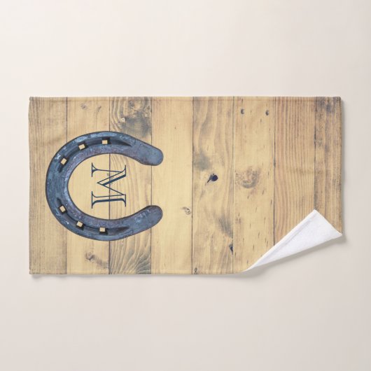Rustige Hoefijzers Ranch & Barn Wood Planks Bad Handdoek (Handdoek)
