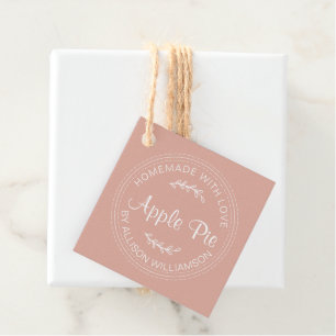 Rustige Homemade gebak artikelen Apple roze Bedankjes Labels