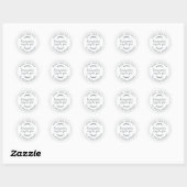 Rustige Homemade gebak Goederen Apple Pie White Ronde Sticker (Vel)