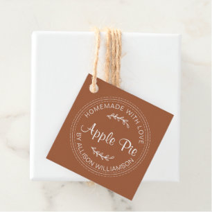 Rustige Homemade gebak Goederen Apple TerraCotta Bedankjes Labels