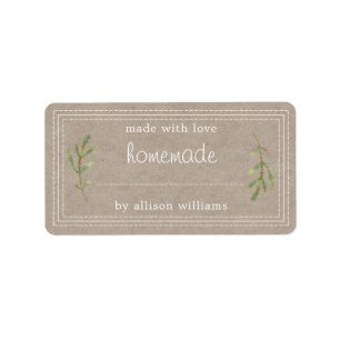 Rustige Homemade gebak Goods Jam Can Kraft Paper Etiket