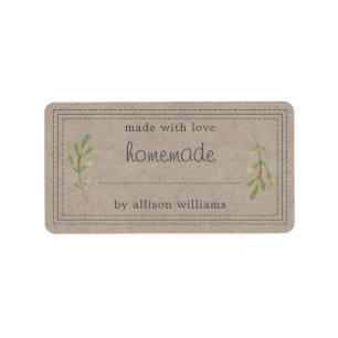 Rustige Homemade gebak Goods Jam Can Kraft Paper Etiket