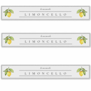 Rustige Homemade Limoncello-display Label
