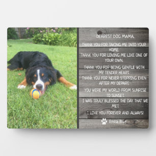 Rustige hond huisdier herinnering quote fotoplaat