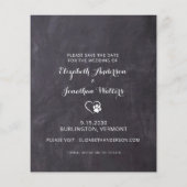 Rustige Hondenbruiloft 3 Foto Budget Save The Date (Achterkant)