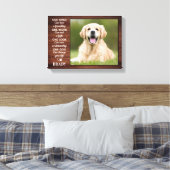 Rustige Hondenliefhebber Quote Keepomwille Dog Fot Canvas Afdruk (Insitu (Slaapkamer))
