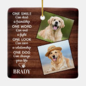 Rustige Hondenliefhebber Quote Keepomwille Pet Dog Keramisch Ornament (Achterkant)