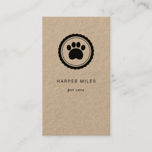 Rustige hondwalker paw print label