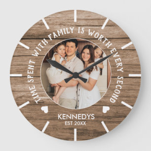 Rustige Houdfotofamilie — Quote Large Clock Grote Klok