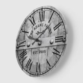 Rustige Houststijl Aangepaste familienaam wandklok Grote Klok (Hoek)