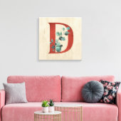 Rustige hout en eucalyptus Letter D Canvas Afdruk (Insitu (Woonkamer))