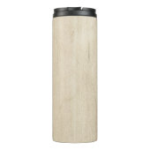 Rustige hout en eucalyptus Letter M Thermosbeker (Achterkant)