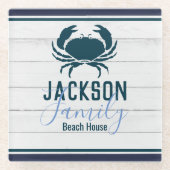 Rustige houtak Kustkust Glazen Onderzetter (Voorkant)