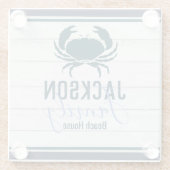 Rustige houtak Kustkust Glazen Onderzetter (Achterkant)