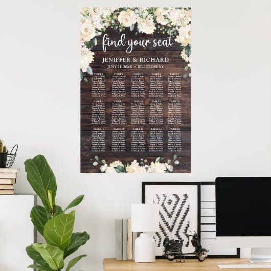 Rustige houtareengroenblaasjes poster (Thuiskantoor)