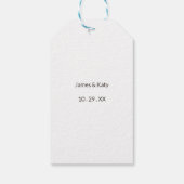 Rustige houtbruiloft bedankt je label cadeaulabel (Achterkant)