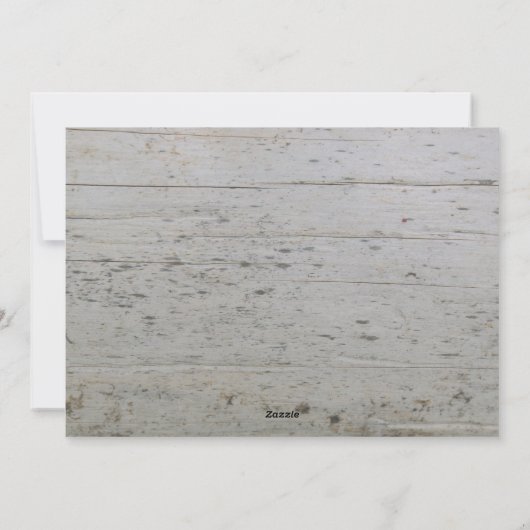 Rustige houten botanische kerstkaart (Achterkant)