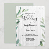 Rustige houten botanische waterverf vertrekt kaart (Voorkant / Achterkant)