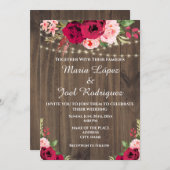 Rustige houten Bourgogne met bodemverlichting Kaart (Voorkant / Achterkant)