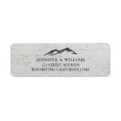 Rustige houten bruid en bruinkoolbruin etiket (Voorkant)