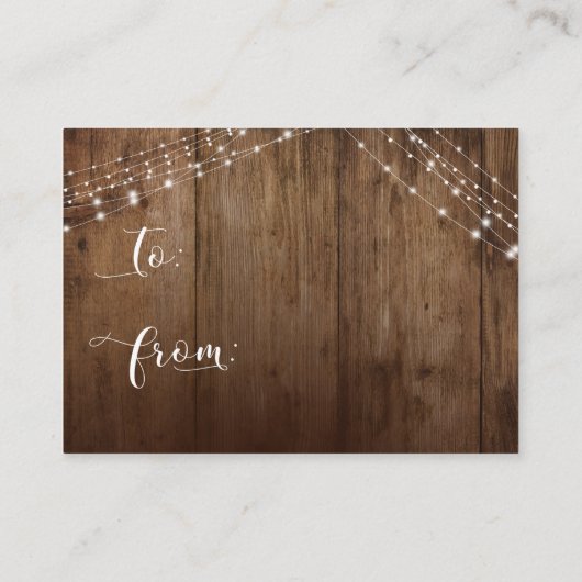 Rustige houten en lichte Vrijgezellenfeest zonder Informatiekaartje (Achterkant)