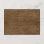 Rustige houten Eucalyptus Gold Wedding - Gegevens Informatiekaartje (Achterkant)